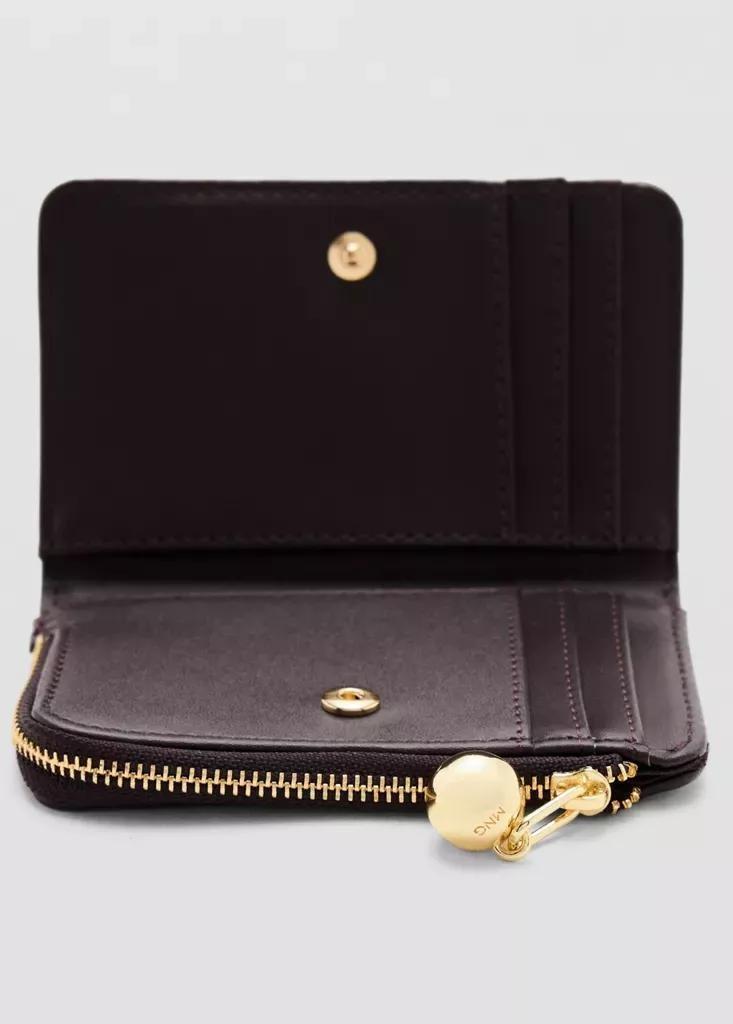 Brown Mini-Bead Small Purse, Dark Brown, large image number 3