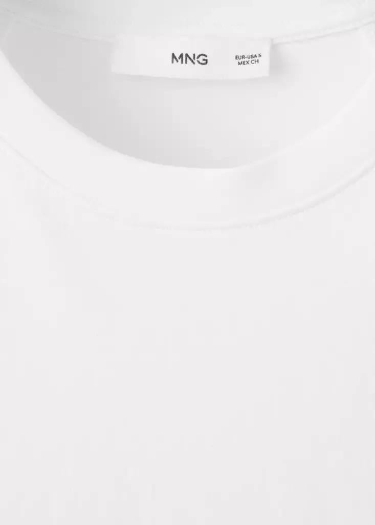 White Short-Sleeved Cotton T-Shirt, White, large image number 6