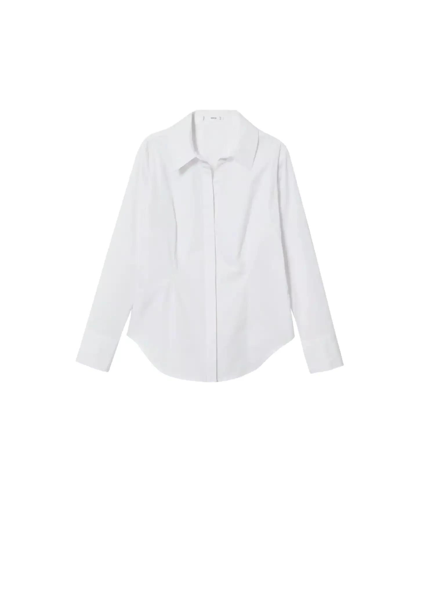 natural white Essential cotton-blend shirt, , large image number 4