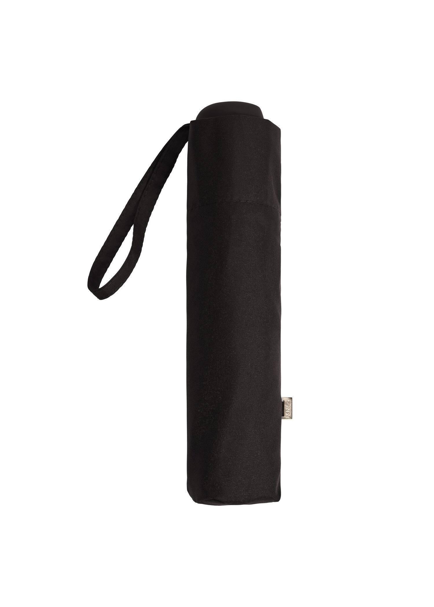 Black Plain Folding Umbrella, , large image number 0