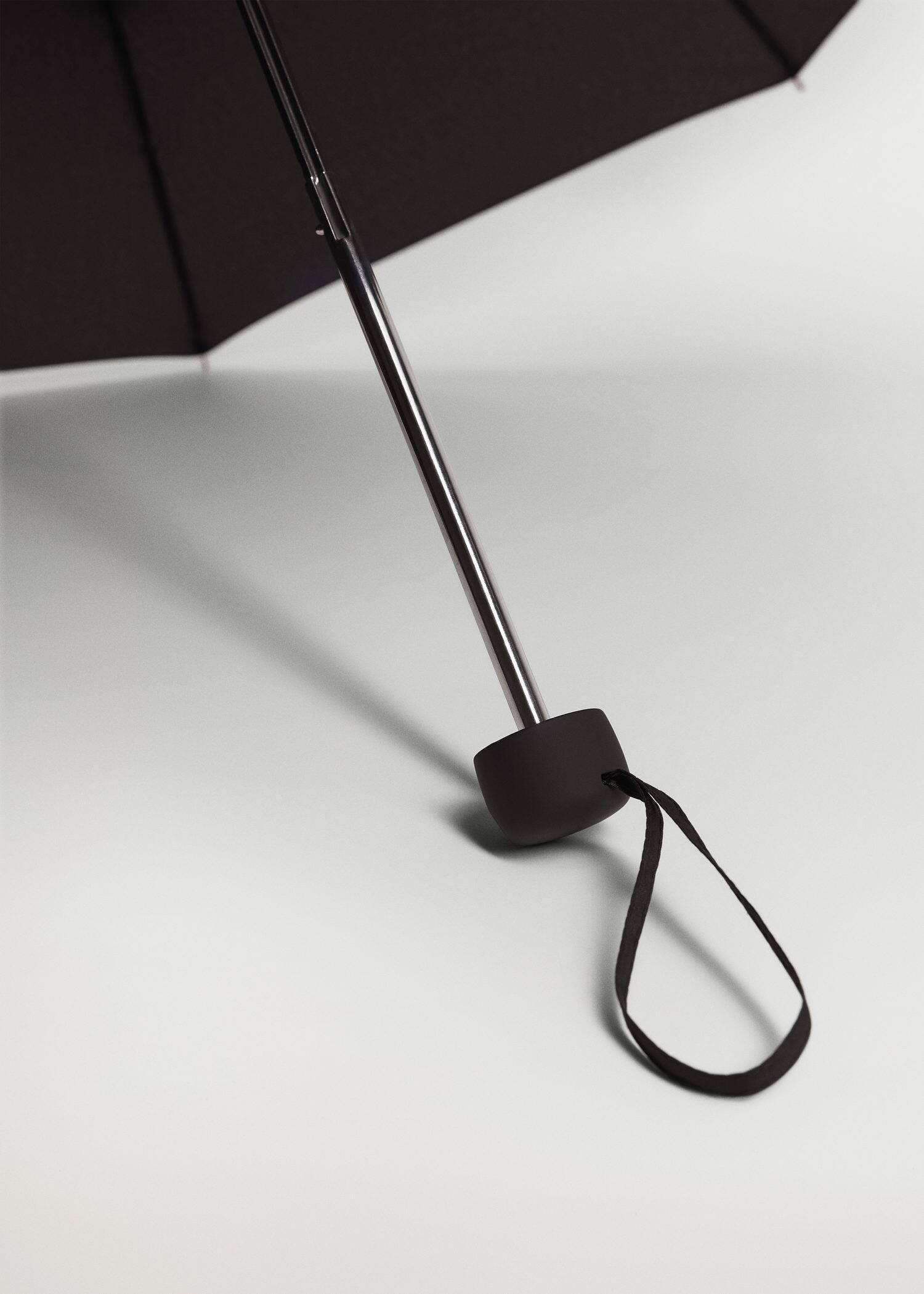 Black Plain Folding Umbrella, , large image number 2