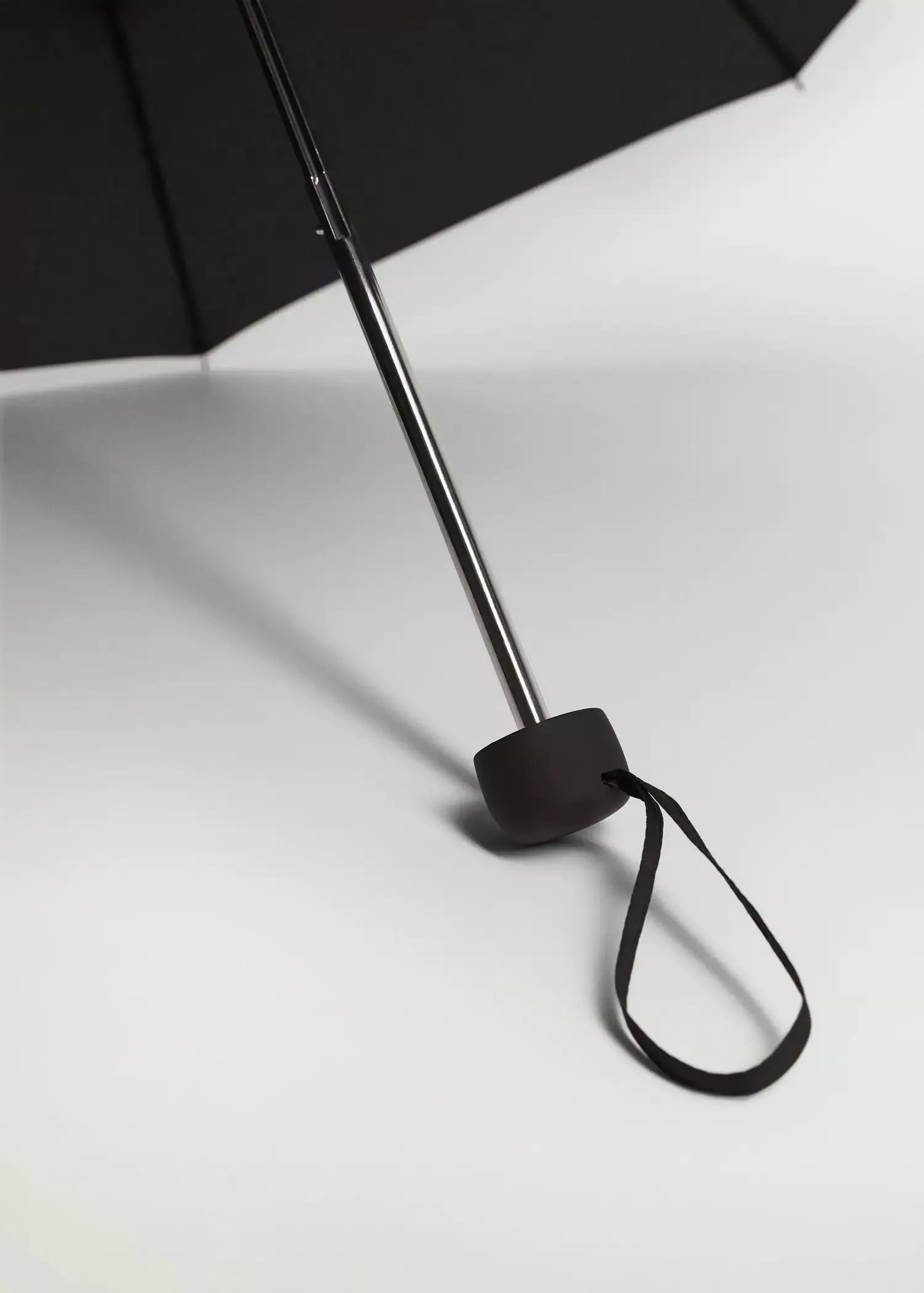 Black Plain Folding Umbrella, , large image number 6