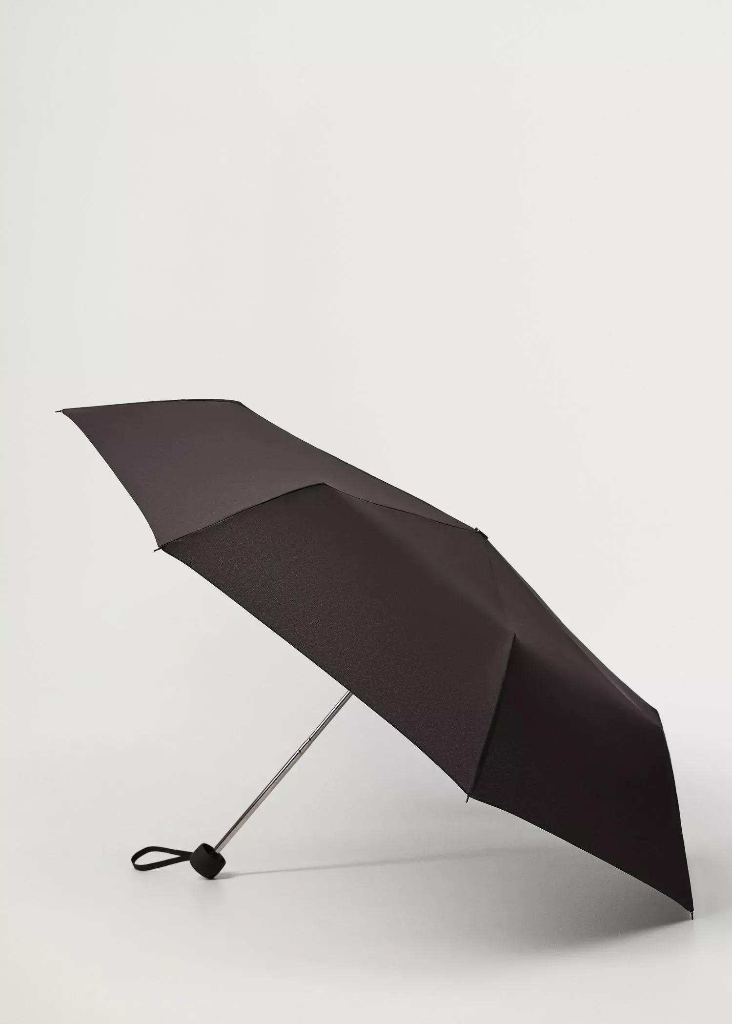 Black Plain Folding Umbrella, , large image number 8