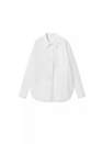 Mango - White Oversize Cotton Shirt