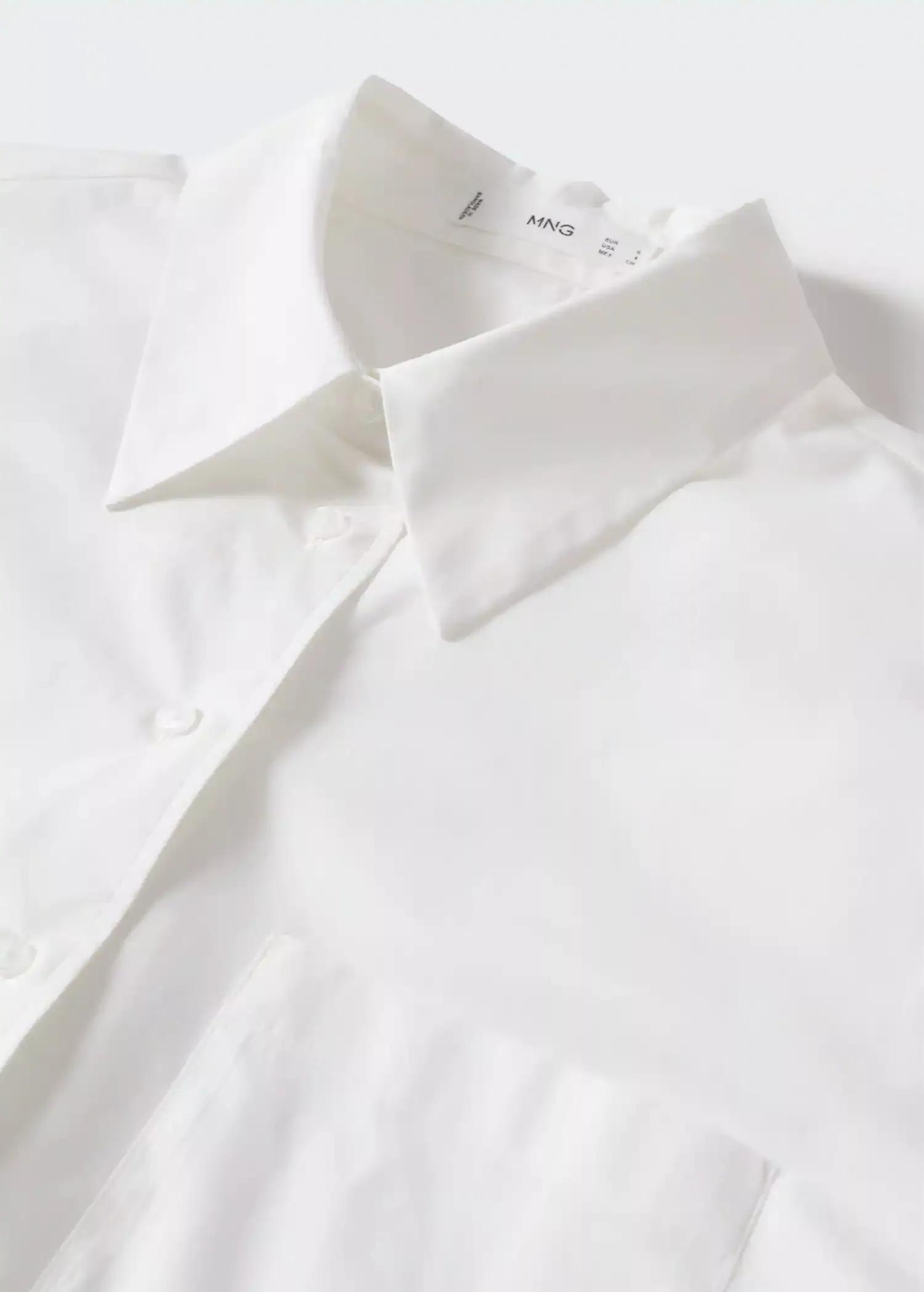 White Oversize Cotton Shirt, , large image number 5