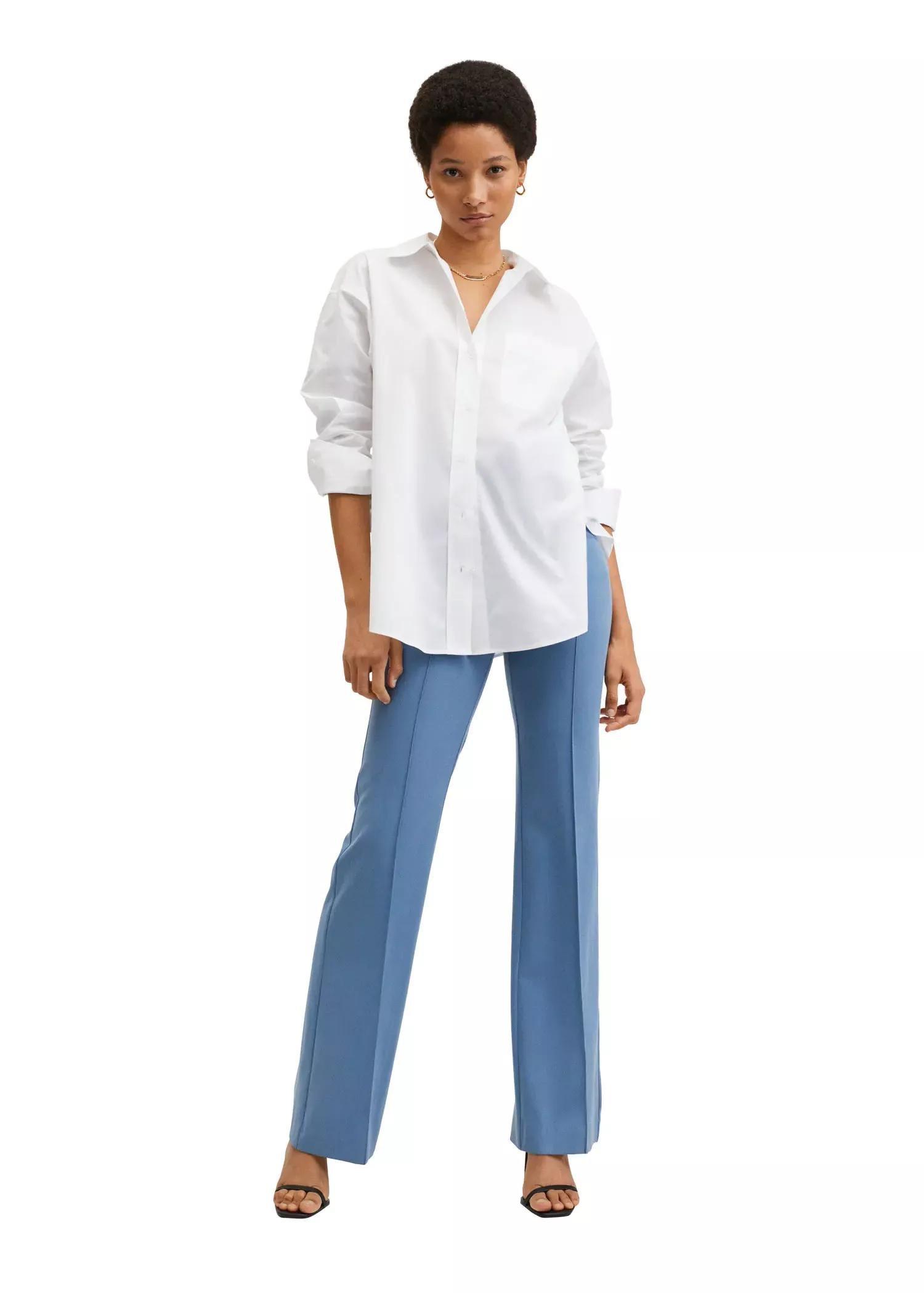 White Oversize Cotton Shirt, , large image number 8