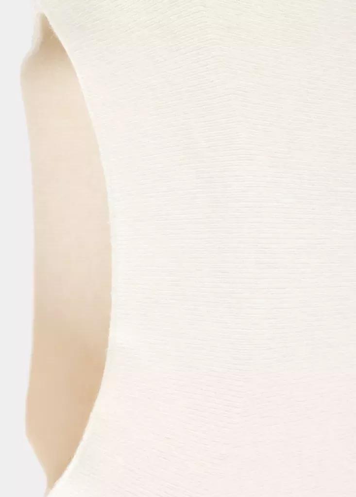 Beige Knitted Sweater With Perkins Neck, , large image number 6