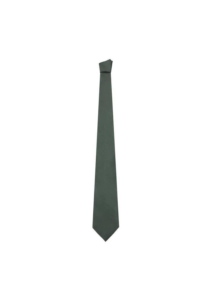 Green Plain Silk Tie, , large image number 0