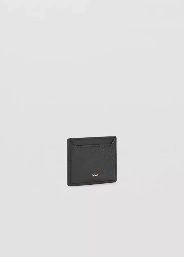Black Saffiano-Effect Cardholder, , large image number 2