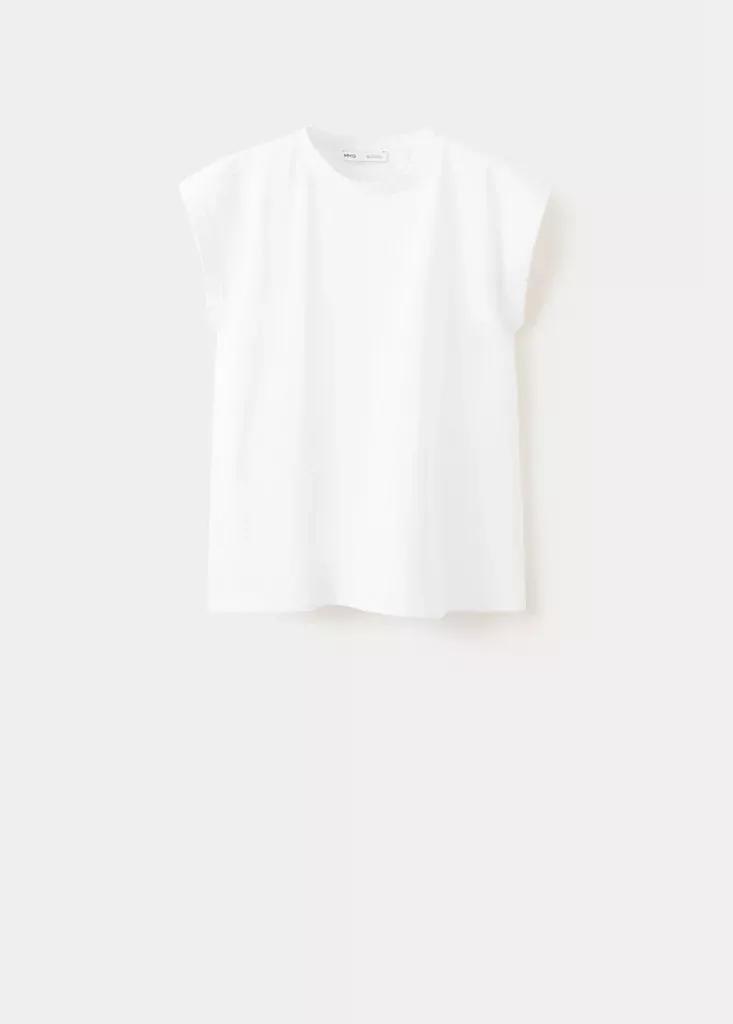 White Short-Sleeved Cotton T-Shirt, , large image number 4