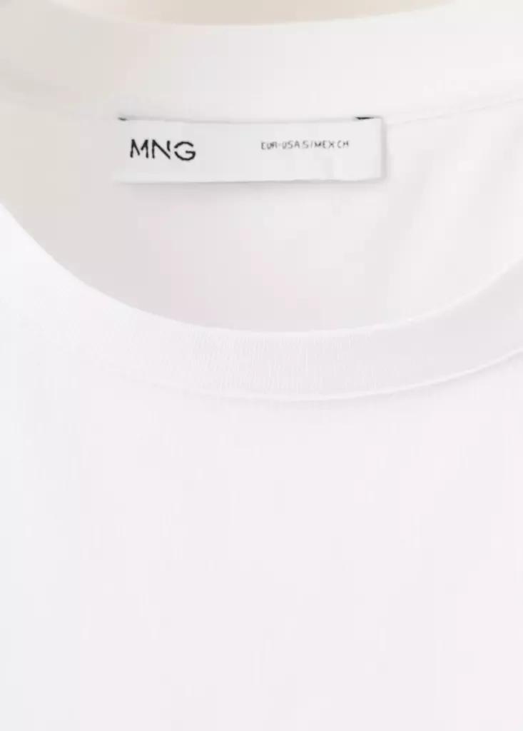 White Short-Sleeved Cotton T-Shirt, , large image number 5