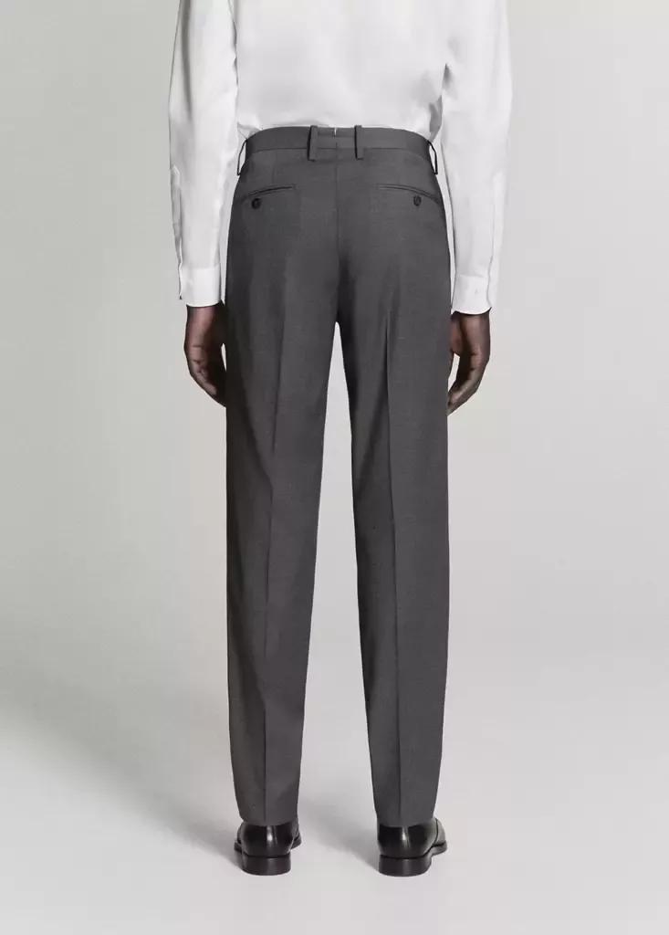 Grey Milan Slim-Fit Suit Trousers, , large image number 2