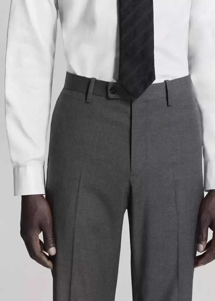 Grey Milan Slim-Fit Suit Trousers, , large image number 3