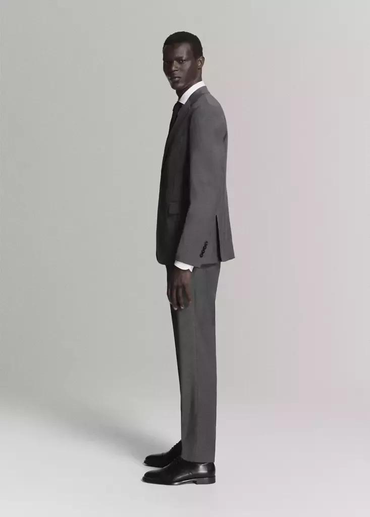Grey Milan Slim-Fit Suit Trousers, , large image number 5