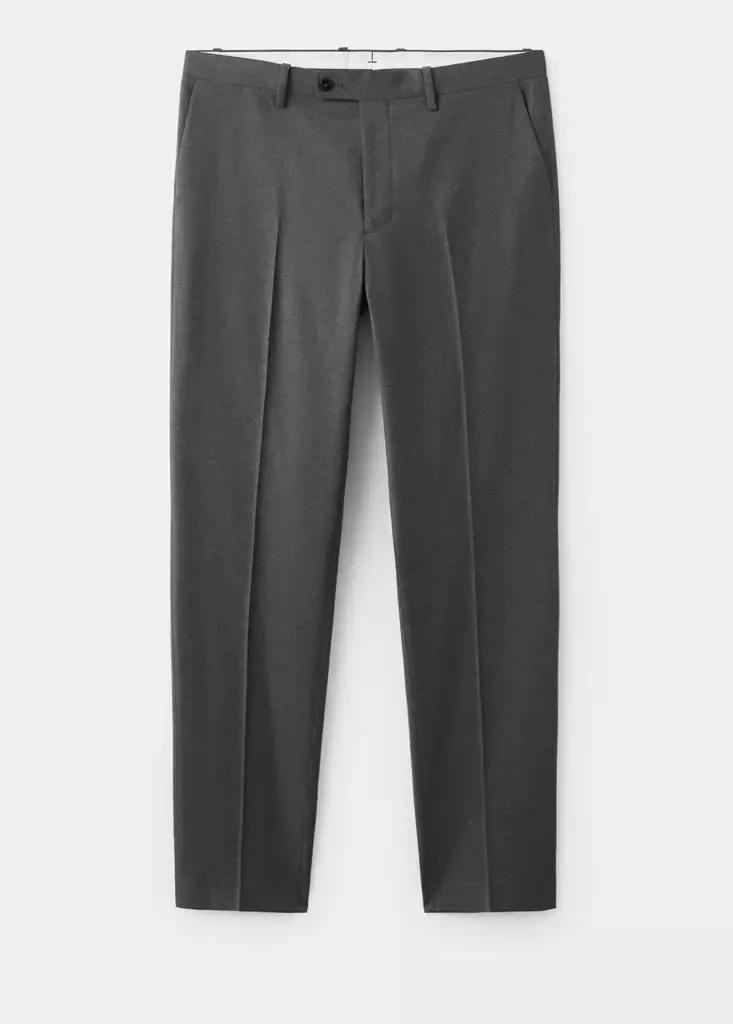 Grey Milan Slim-Fit Suit Trousers, , large image number 6