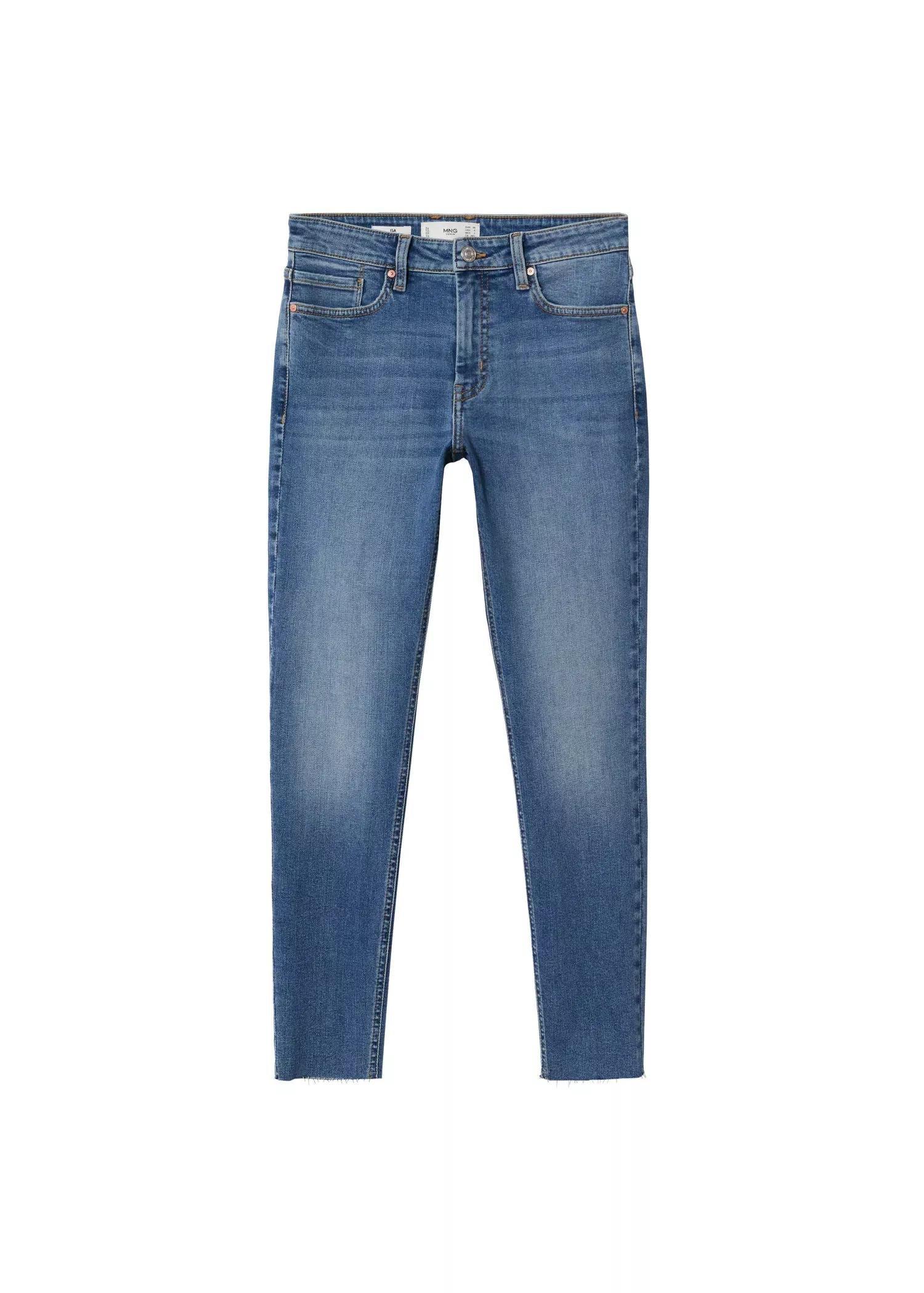 Blue Skinny Cropped Jeans, , large image number 8