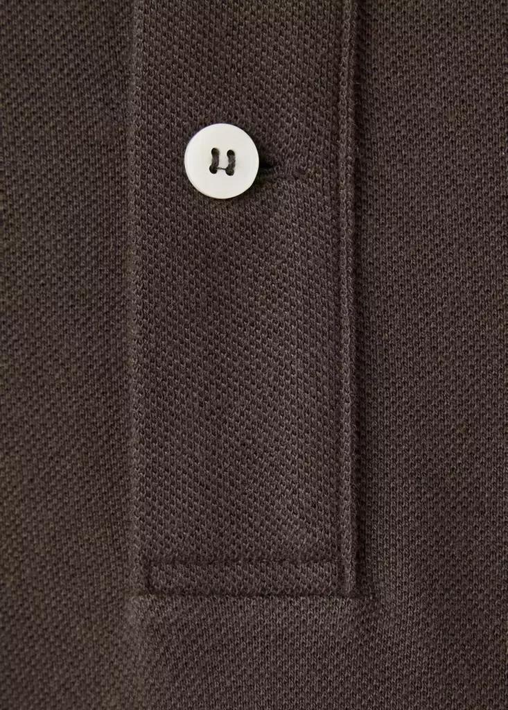 Brown Cotton Pique Polo, , large image number 6