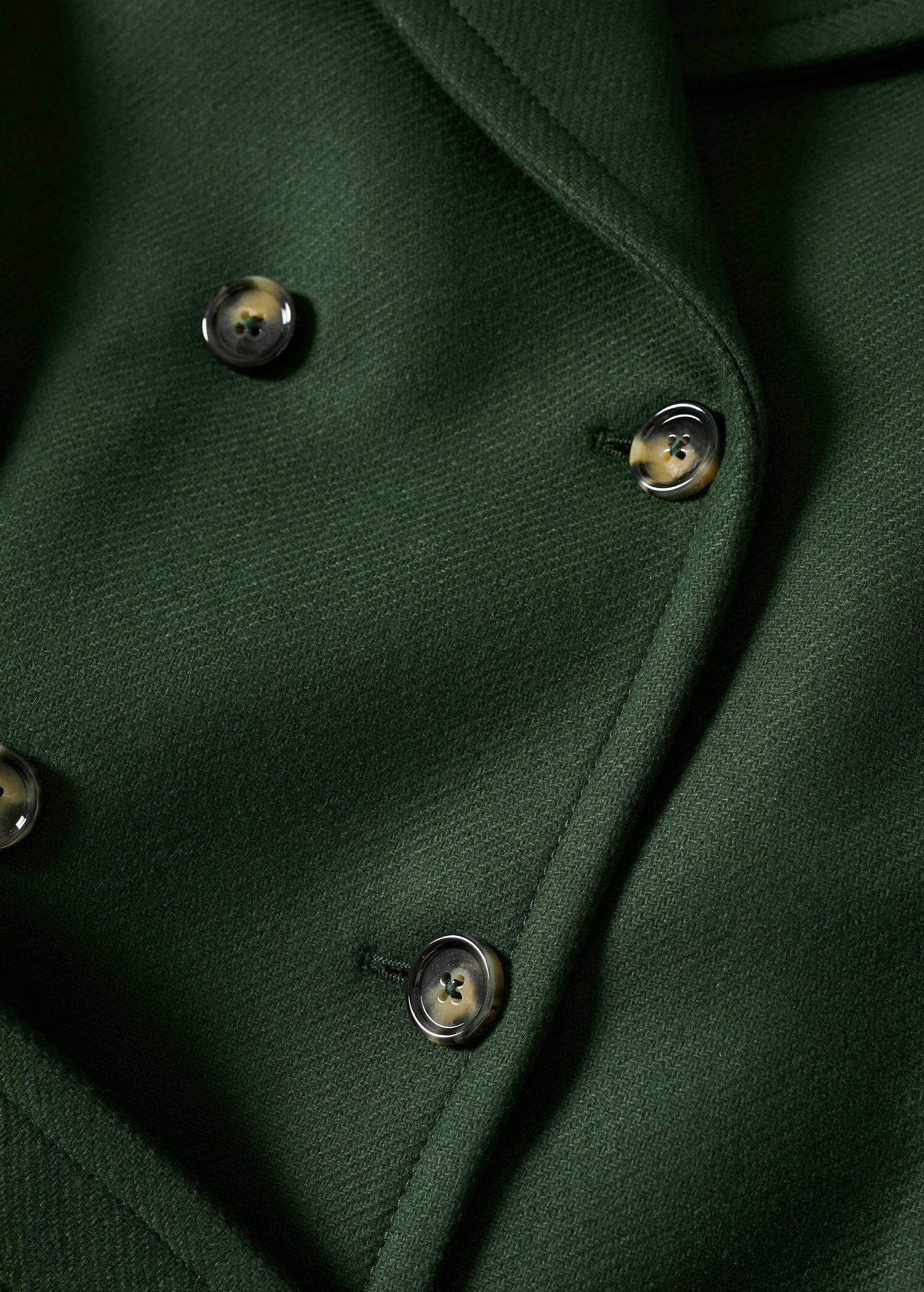 Green Woollen Coat With Belt, , large image number 8