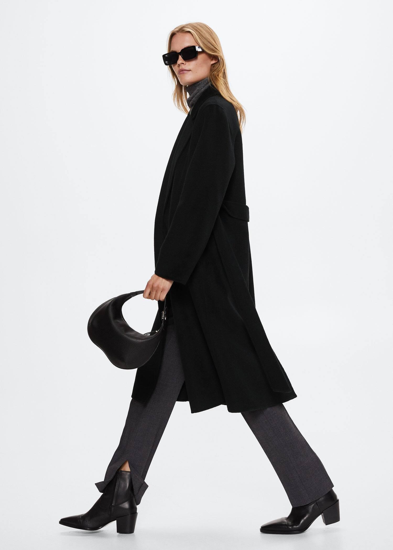 Black Belt Handmade Coat, , large image number 1