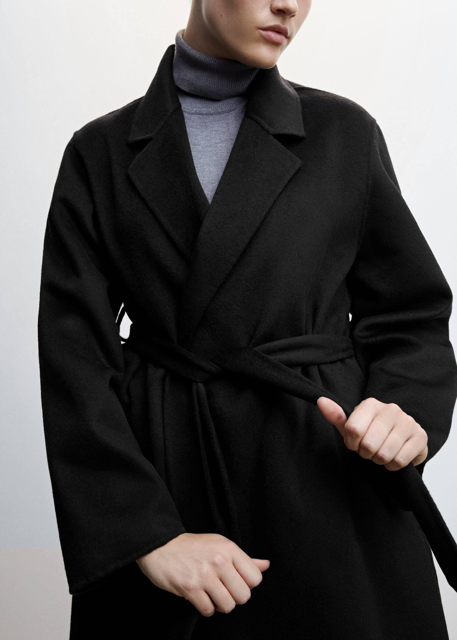 Black Belt Handmade Coat, , large image number 6