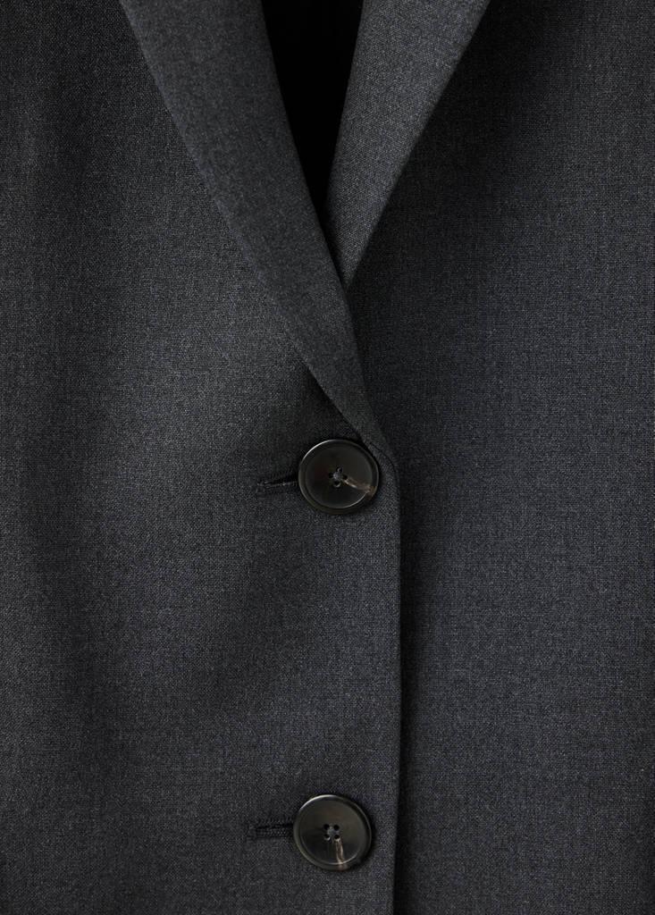 Grey Straight-Fit Suit Blazer, , large image number 5
