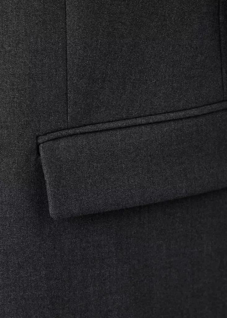 Grey Straight-Fit Suit Blazer, , large image number 6