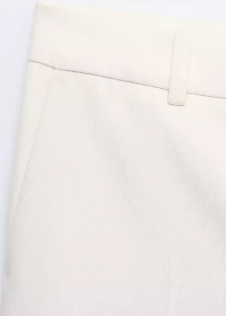Beige Polyester Trousers, Light Beige, large image number 6
