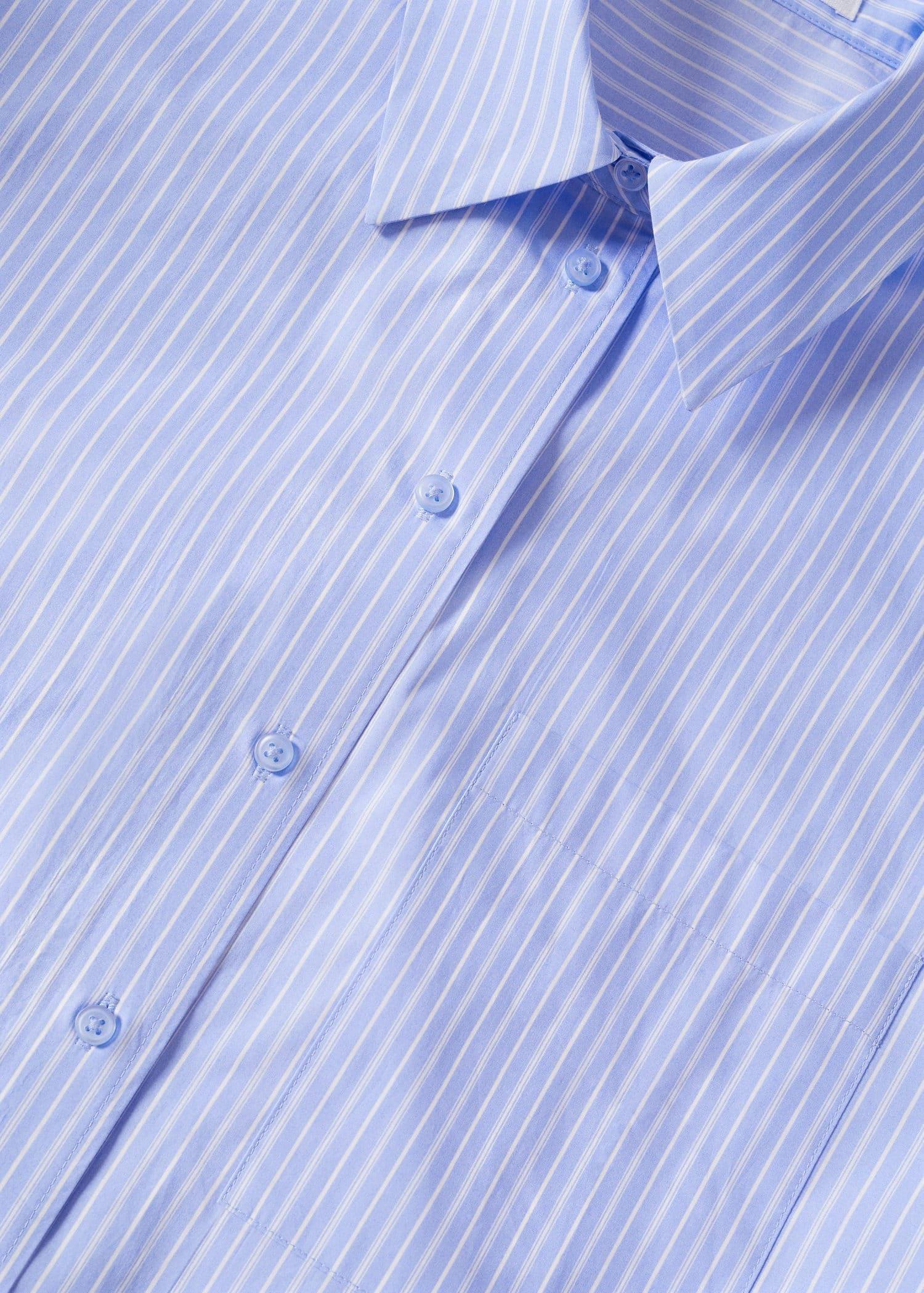 dark blue Oversize cotton shirt, , large image number 5