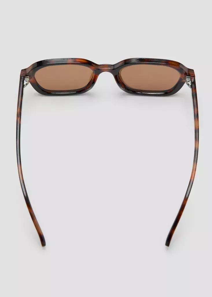 Brown Semi-Transparent Frame Sunglasses, , medium