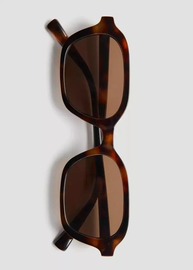 Brown Semi-Transparent Frame Sunglasses, , large image number 3