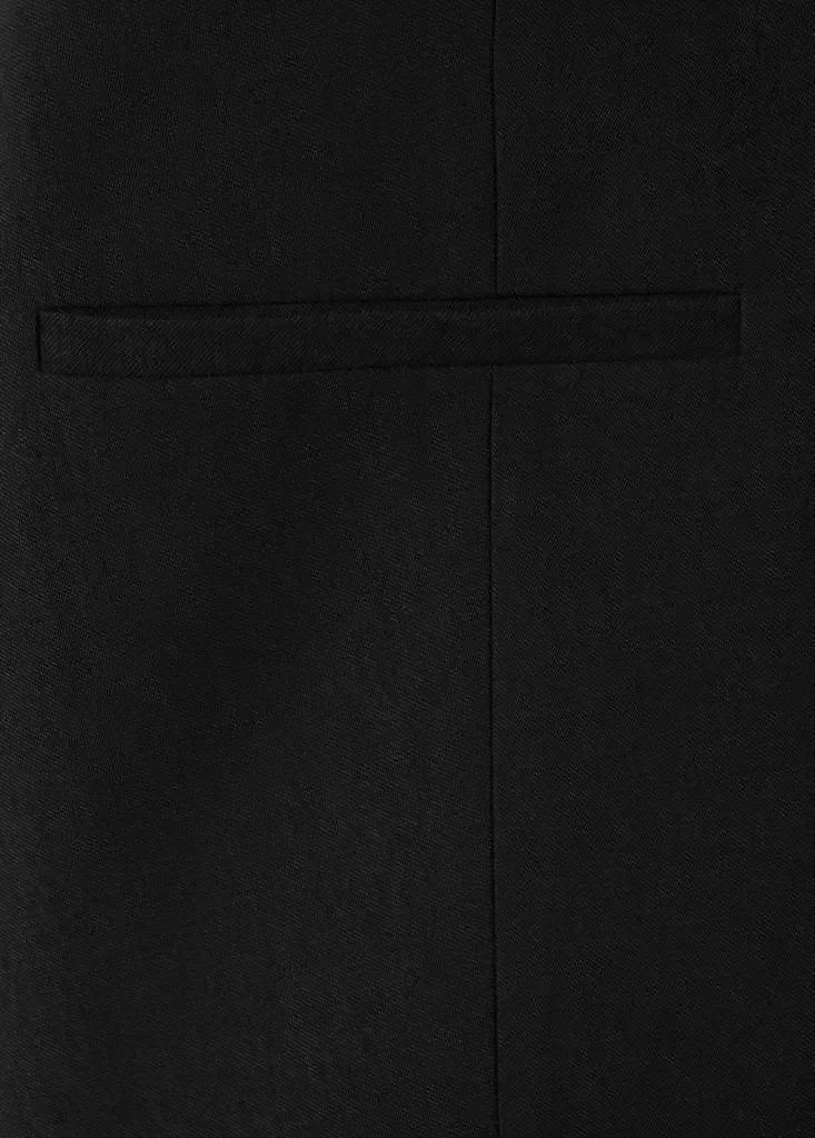 Black Waistcoat With Buttons And Pockets, , large image number 6