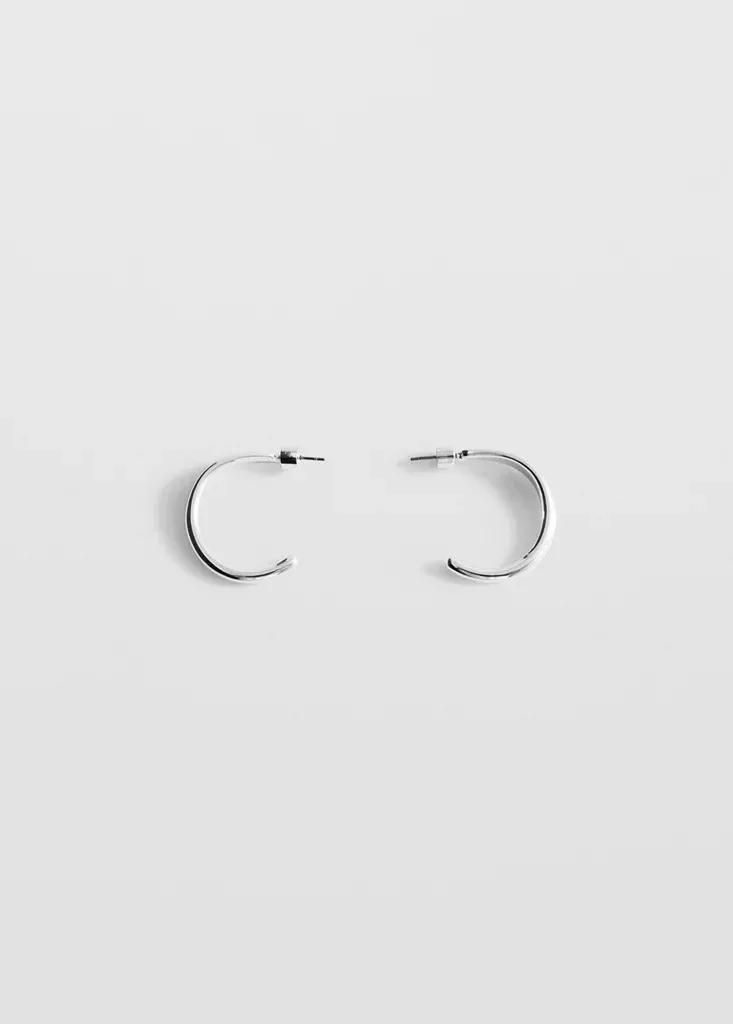 Silver Hoop Earrings, , large image number 0