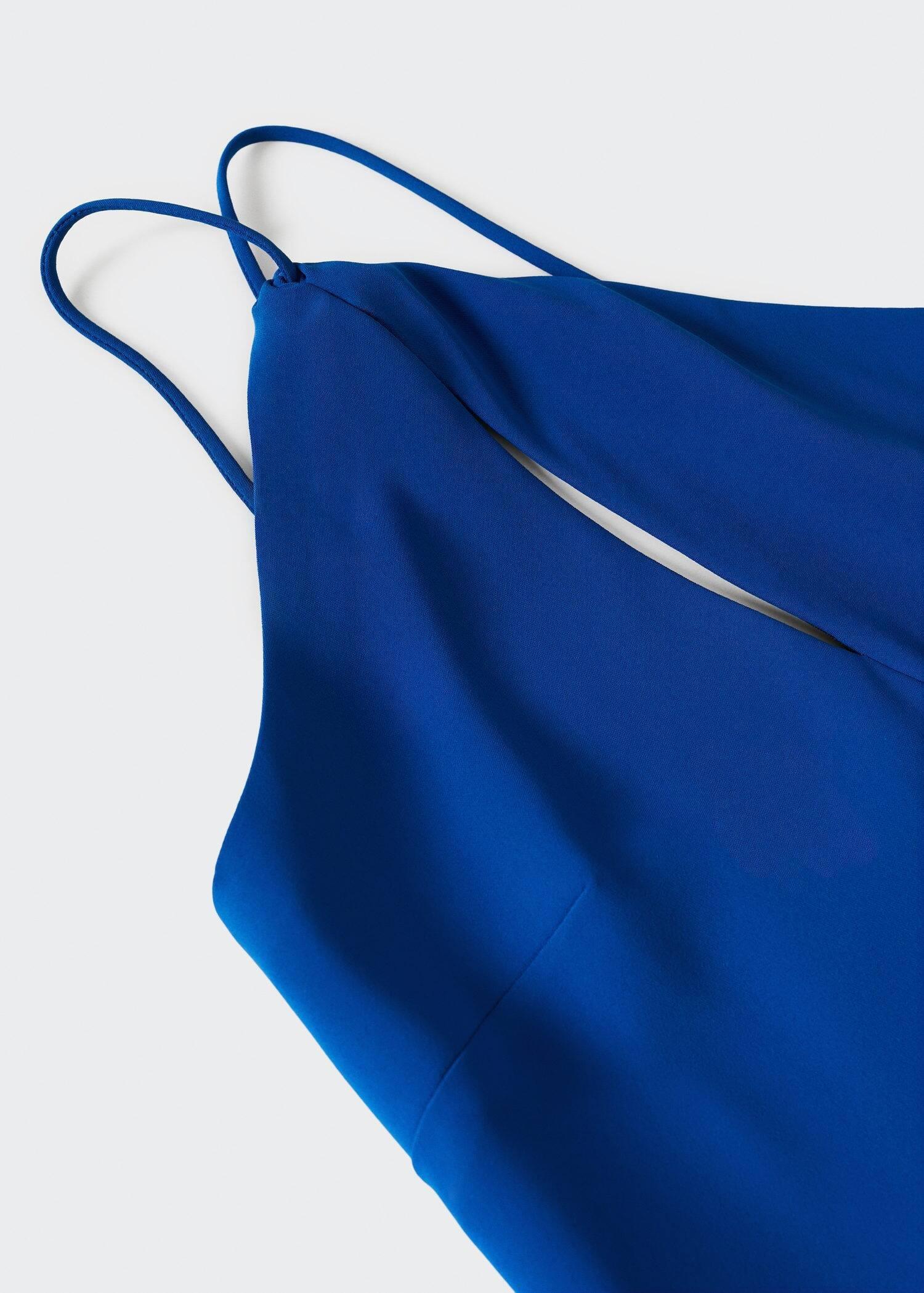 Blue Asymmetric Long Jumpsuit, , large image number 5