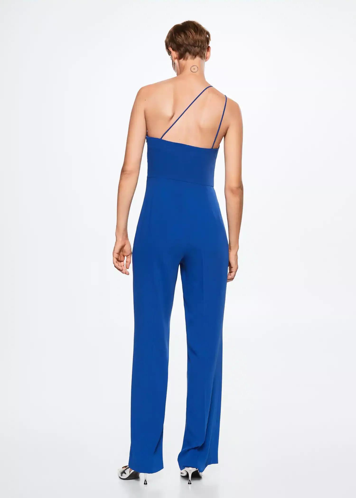 Blue Asymmetric Long Jumpsuit, , large image number 6