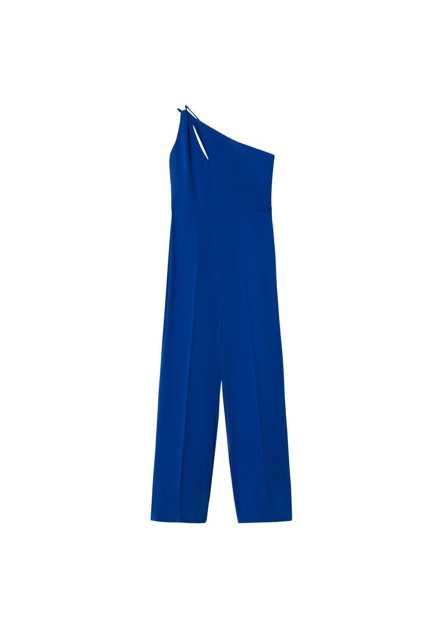 Blue Asymmetric Long Jumpsuit, , large image number 7