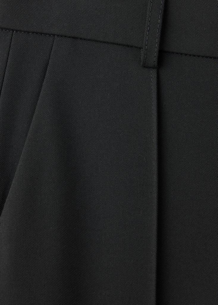 Black Flared Trousers With Seams, , large image number 6