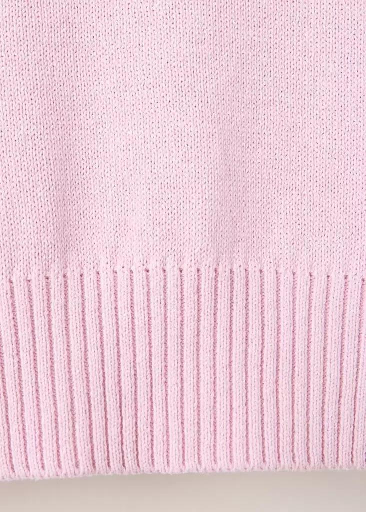 Pink Cotton Knit Polo, , large image number 6