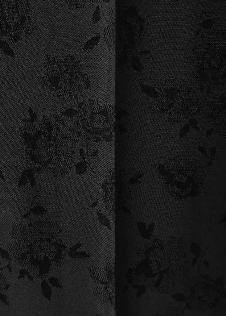 Charcoal Straight-Cut Jacquard Trousers, Charcoal, large image number 5