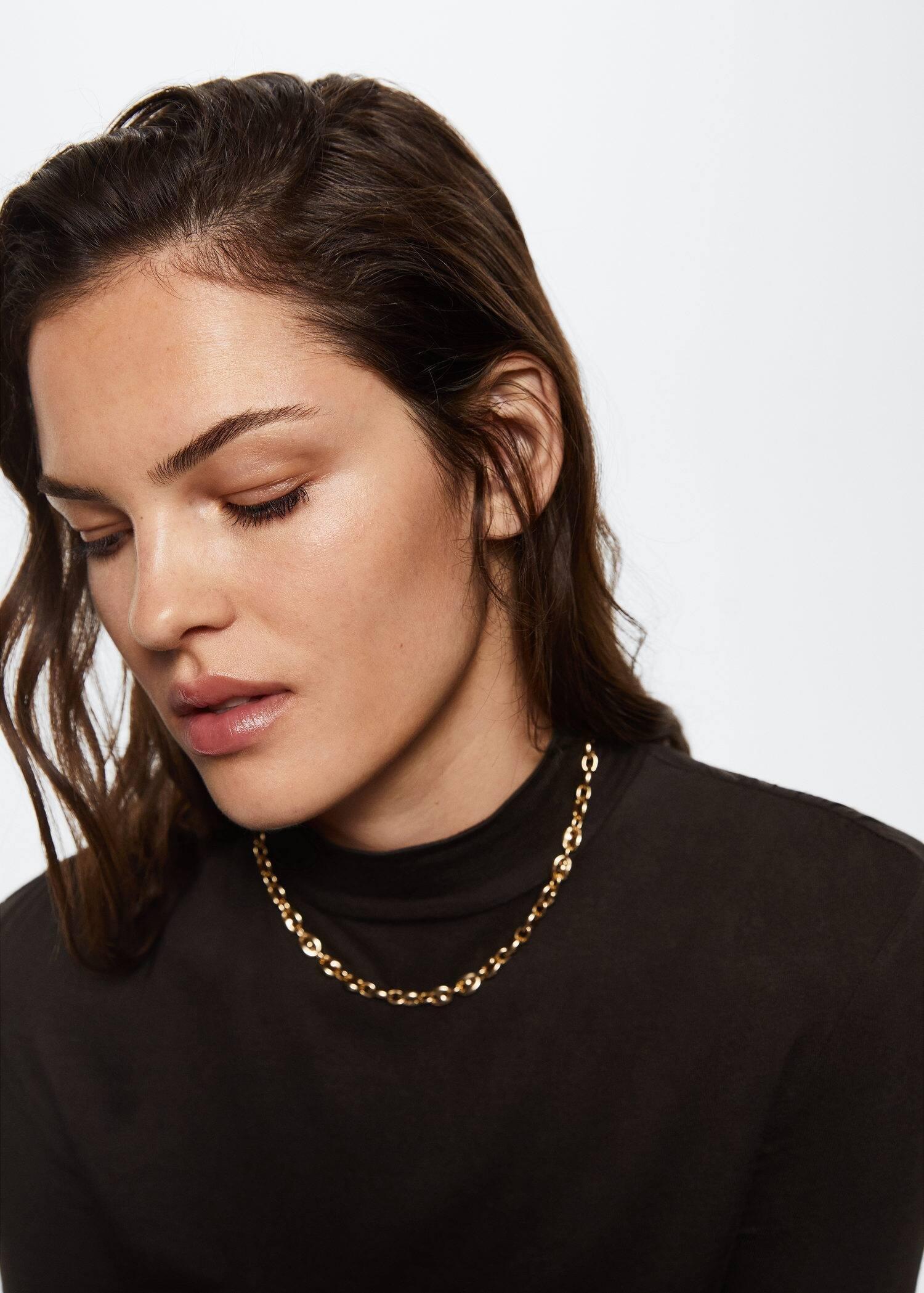 Brown Turtleneck Long-Sleeved T-Shirt, , large image number 3