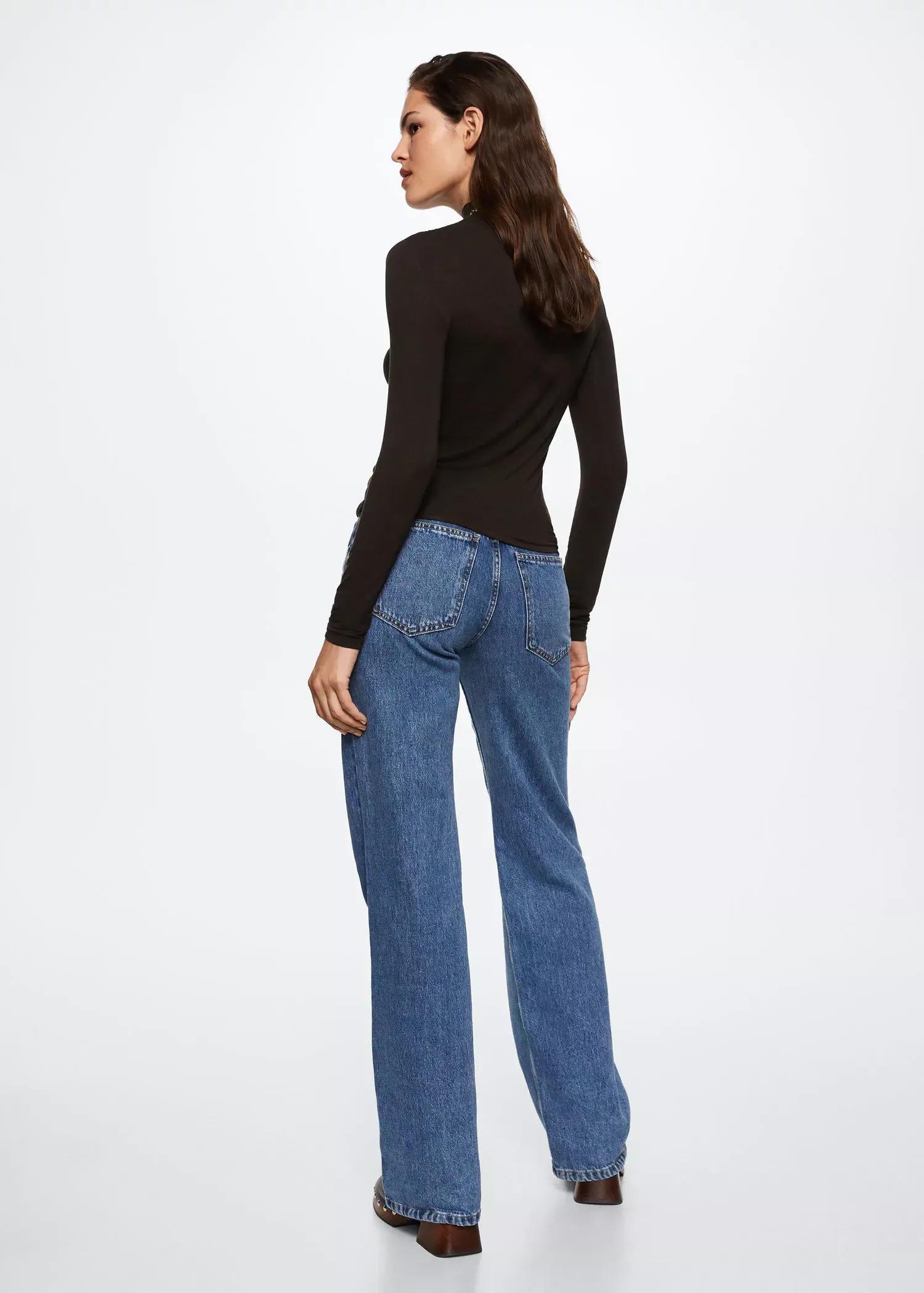 Brown Turtleneck Long-Sleeved T-Shirt, , large image number 5