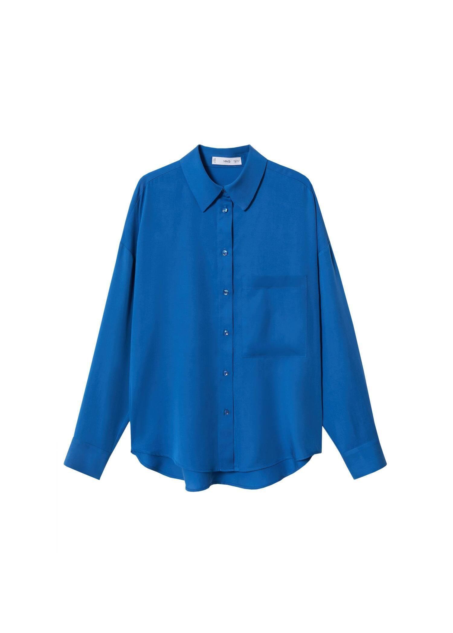 Blue 100% Lyocell Shirt, , large image number 3