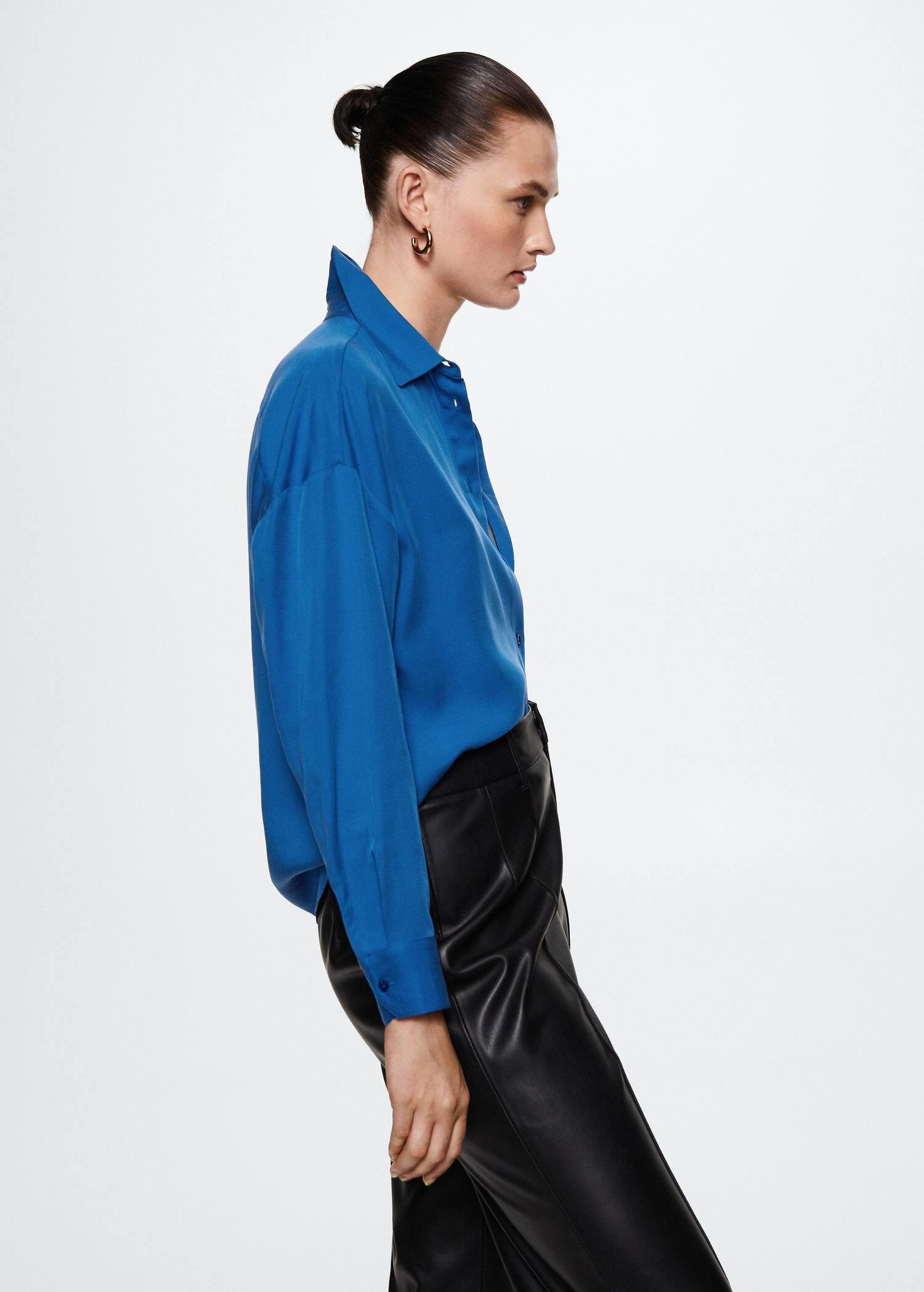 Blue 100% Lyocell Shirt, , large image number 4