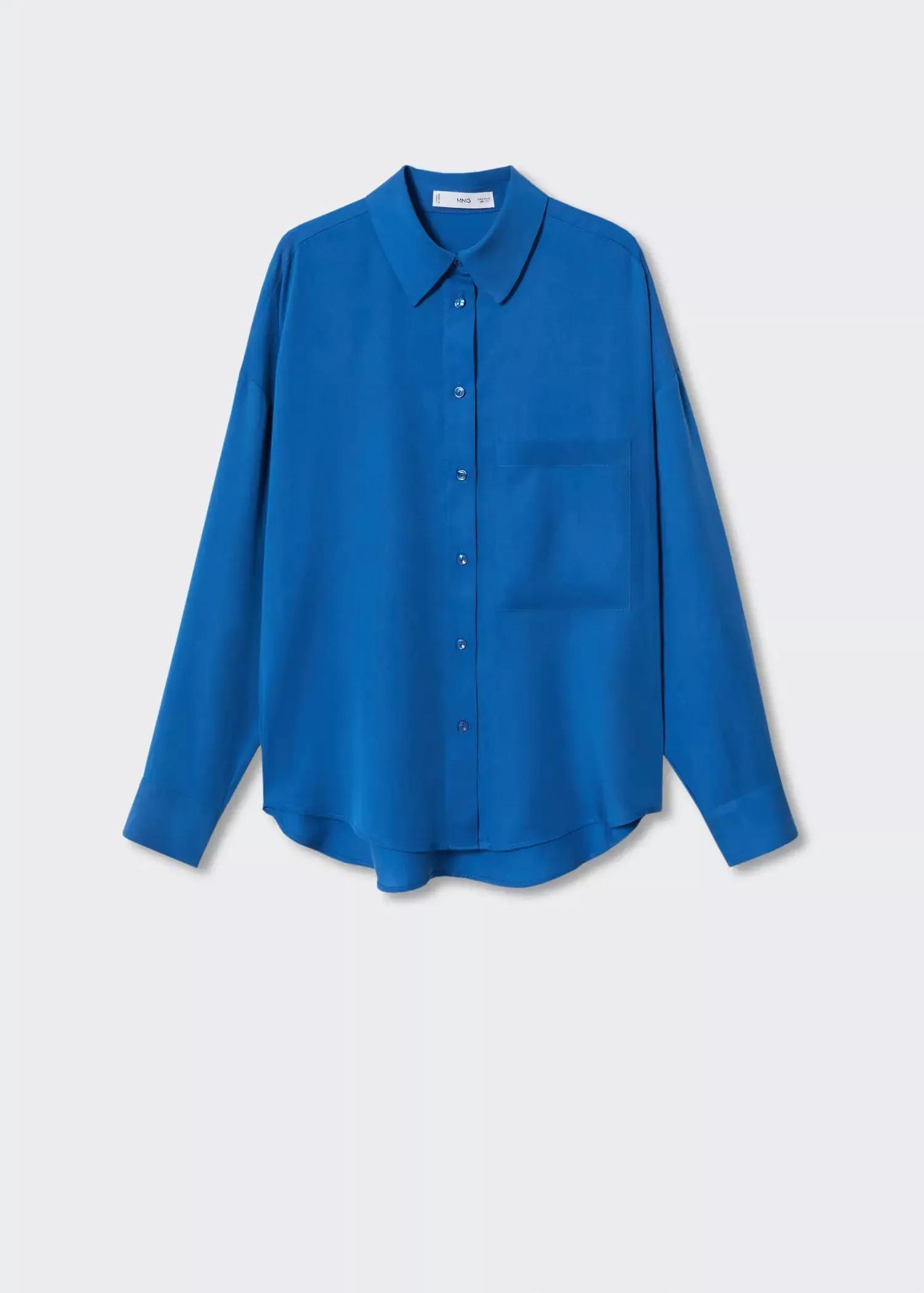 Blue 100% Lyocell Shirt, , large image number 5