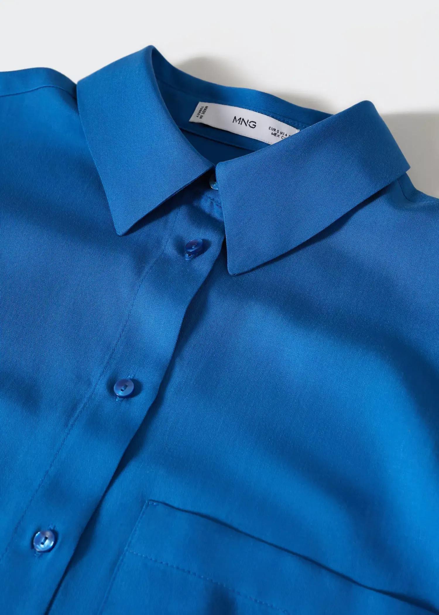 Blue 100% Lyocell Shirt, , large image number 6