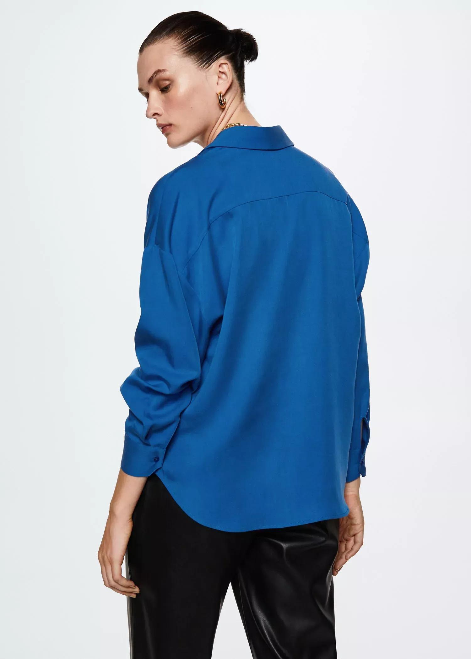 Blue 100% Lyocell Shirt, , large image number 7