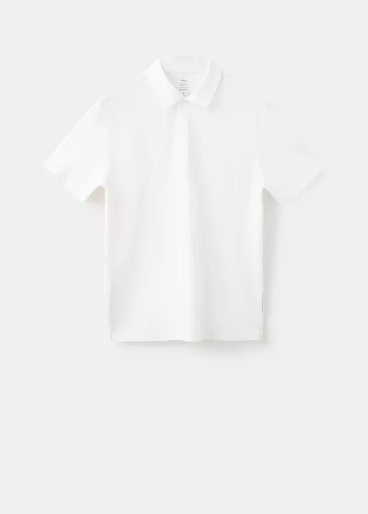 White Slim-Fit Thermolite Polo Shirt, Natural White, large image number 5