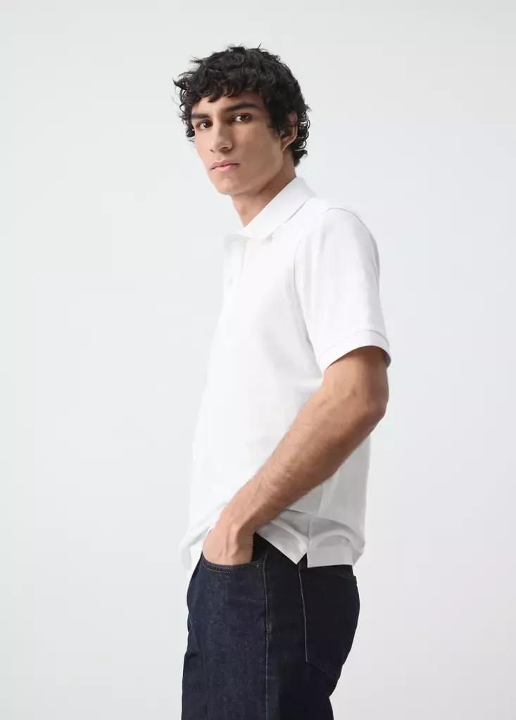 White 100% Cotton Piqu&oslash;&pound;&Acirc;&copy; Polo, , large image number 4