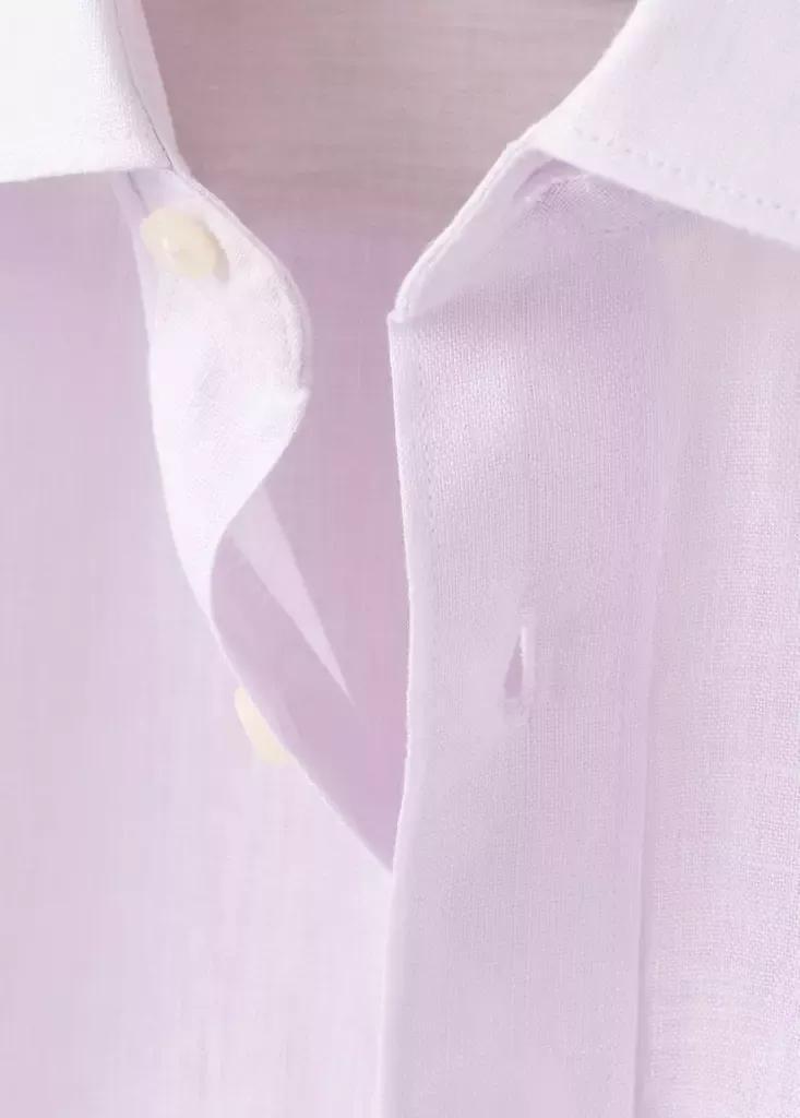 Pink Regular-Fit Linen Shirt, , large image number 6