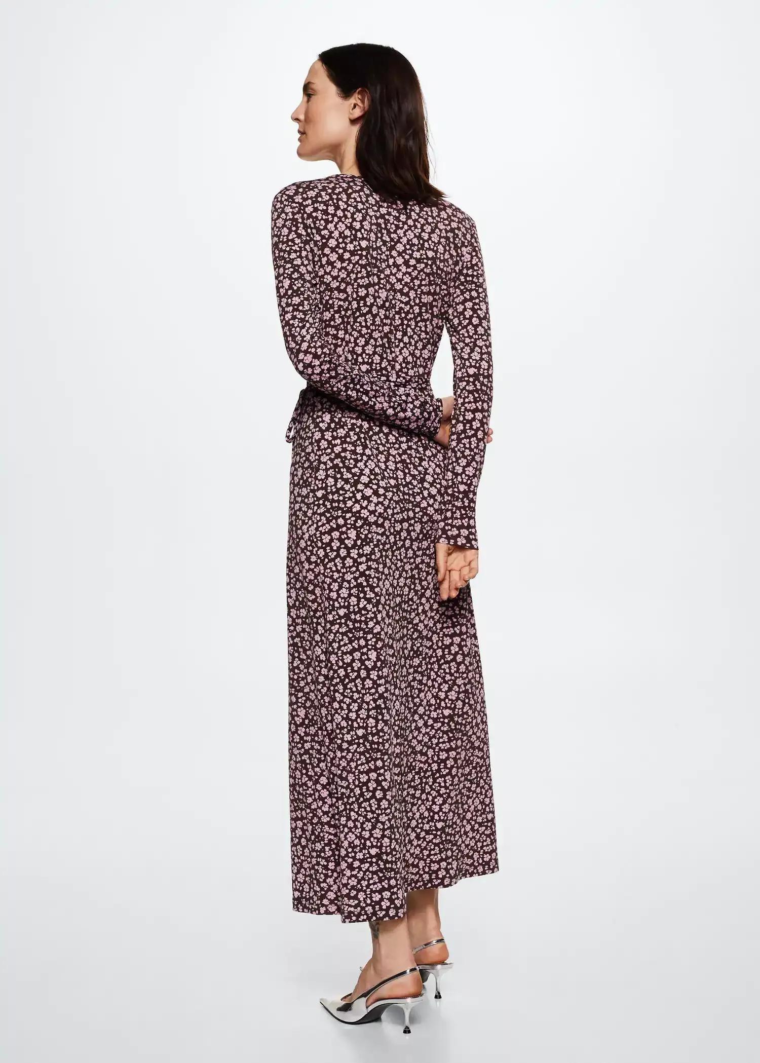Pink Knotted Wrap Dress, , large image number 3