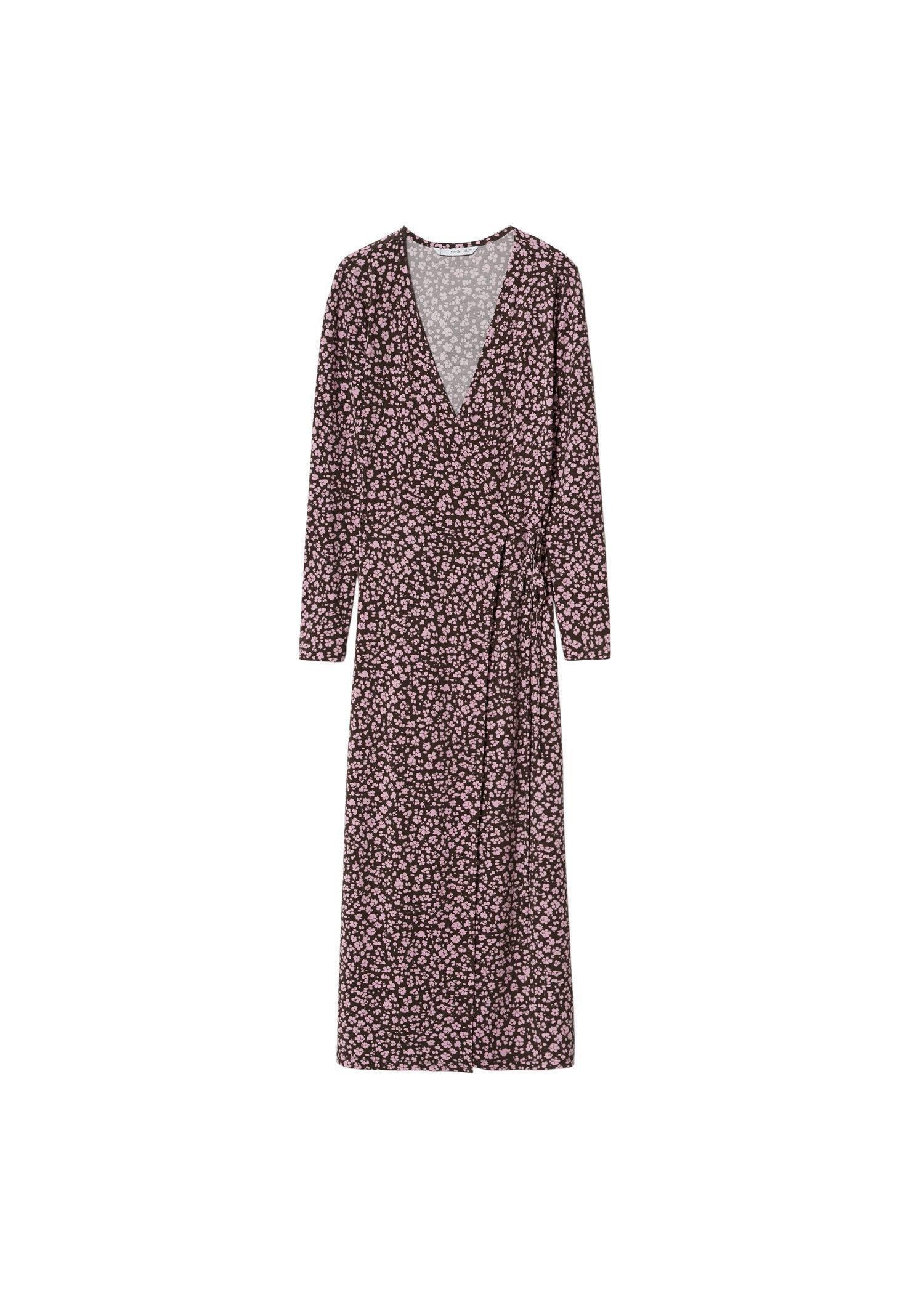 Pink Knotted Wrap Dress, , large image number 4